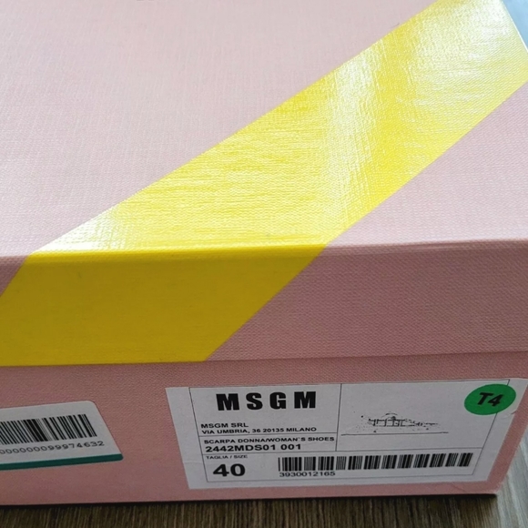 *SOLD*MSGM Oversized Sole Sneaker Italian Leather EUC sz 40 EU $600 Retail - Picture 8 of 9